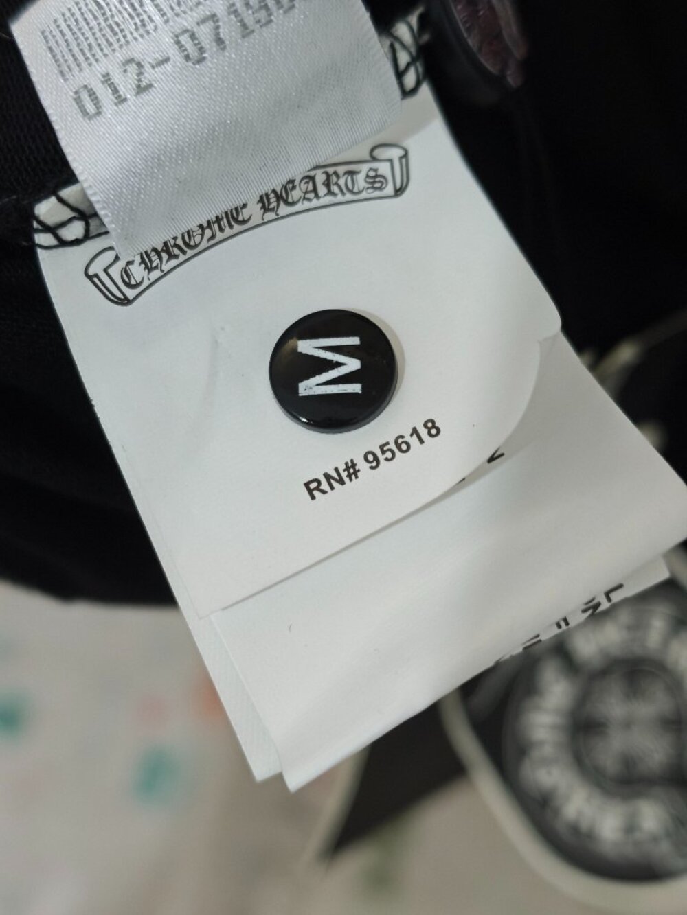 Black Chrome Hearts Multi Color Cross Pocket Tee M - Picture 9 of 10